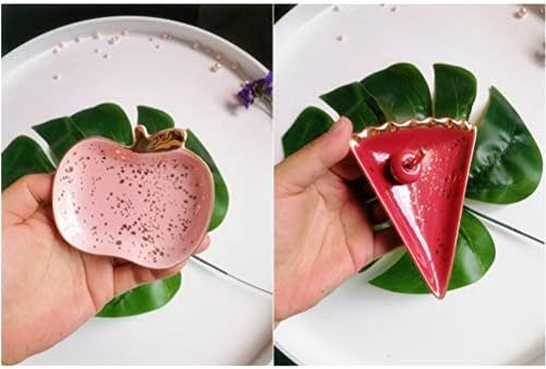 Praktična kreativna keramička ladica za pohranu nakita u obliku lubenice ladica za nakit s imitacijom voća naušnice narukvica prsten