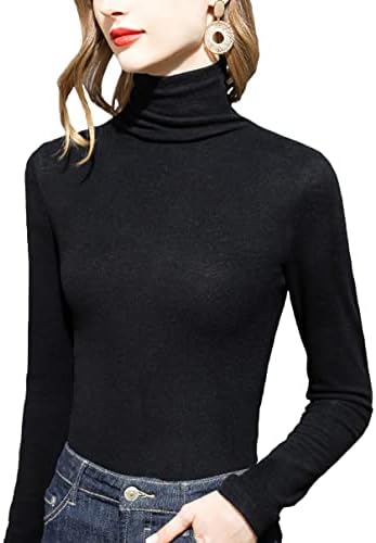 Vitka topla runa elastična pulover iz kornjača Žene gornje zimske meke košulje