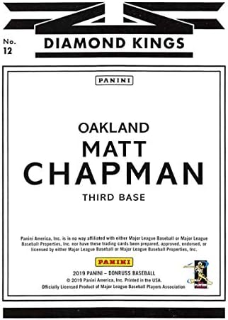 2019. Donruss bejzbol 12 Matt Chapman Oakland A Diamond King Panini Trading Card