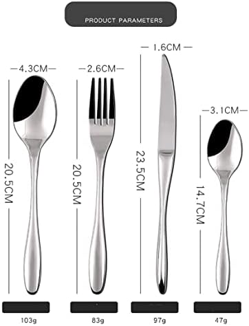 set srebrnog posuđa 18/10 set pribora za jelo od nehrđajućeg čelika uključuje žlicu nož vilica, 24 komada za 6 osoba Setovi posuđa