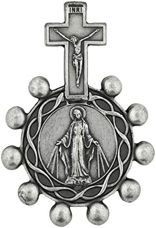 Katolička džepna krunica u jednom desetljeću | Čudesna medalja s raspelom | Sjajan dar za prvo priznanje, prvo zajedništvo, potvrda