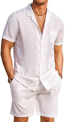 2-dijelna muška majica kratkih rukava s kratkim rukavima, Ležerne hipi majice za plažu, kratke hlače, Odjeća