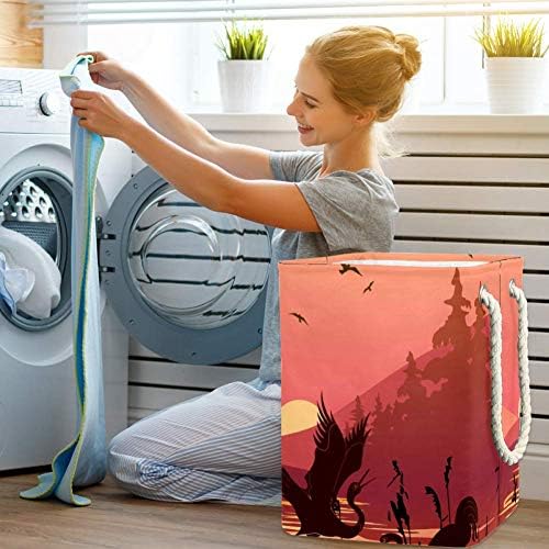 UNICEY CRANE SUNSET SUNSES Veliki kantu za spremanje za spremanje pranja rublja za vrtić i dječju sobu