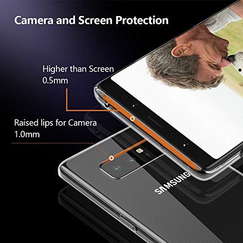 Keepca Galaxy Note 8 Slučaj bistre, tanka tanka mekana kože Silikonski fleksibilni TPU gel Lagani zaštitni slučajevi otporni na šok
