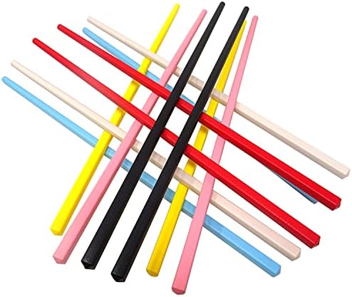 6 pari višebojnih štapića od stakloplastike od legure štapići za višekratnu upotrebu štapići za kućanstvo štapići za posluživanje