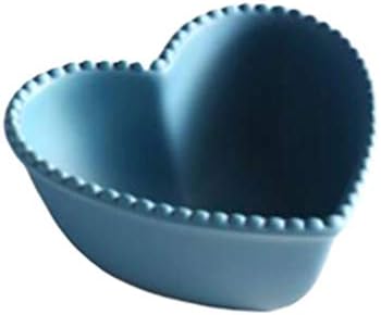 Kichvoe zdjela salata od sojinog umaka keramička zdjela salata, puding u obliku srca, zdjelica za voćnu zdjelu za posluživanje zdjele