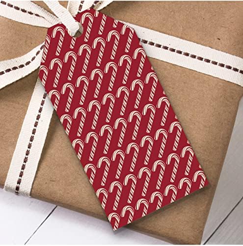 Crvene i bijele bombonske trske Božićni poklon poklon oznake
