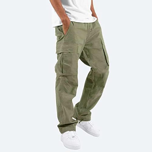 Muške hlače s Više džepova, vanjske teretne hlače za trčanje, radne planinarske taktičke široke ravne hlače, Trenirke, smeđe teretne
