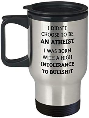 Smiješni ateist 14oz izolirana putnička šalica - nisam se odlučio za ateist. - Jedinstveni inspirativni poklon sarkazma za muškarce