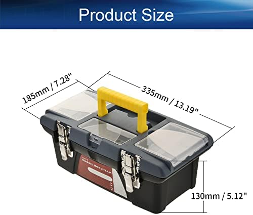 Bettomshin Box Tool, ABS kutija s alatima s uklonjivim ladicama za alate, organizator i pohranjivanje za alate, dijelove, igračke,