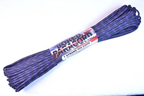 Dosadno? Paracord! Brand Paracord/padobranski kabel od 7, 550 lb. Snaga zagarantirane američkom, tipa III - crna s ljubičastom x