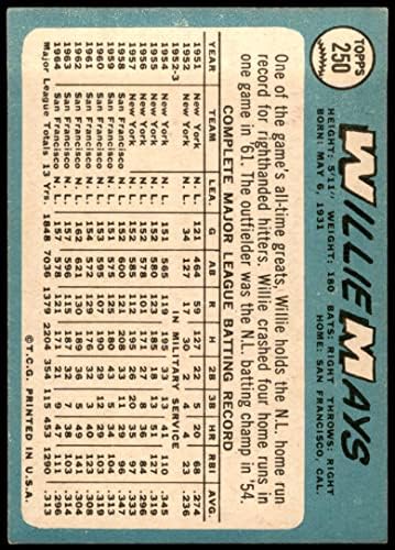 1965. Topps 250 Willie Mays San Francisco Giants VG/EX GIANTS