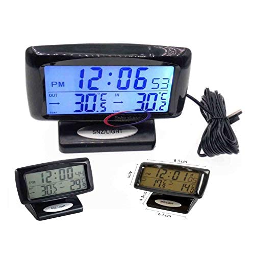 Automobilski termometar sat digitalni budilica automatski senzor temperature vozila s pozadinskim osvjetljenjem