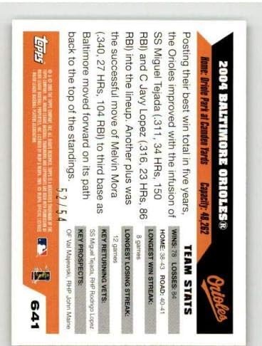 Baltimore Orioles TC Card 2005 Topps Black 641 - Slabe od bejzbol kartice