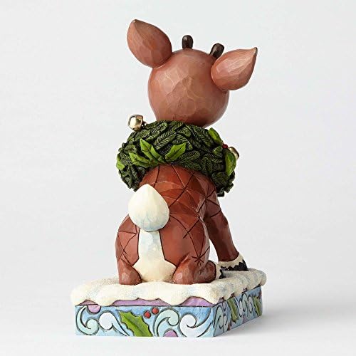 Enesco tradicije Jima Shore -a osvijetlili su Rudolph s figurinom vijenaca, 7,9 , višebojan